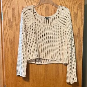 Wild Fable Cream Crochet Top